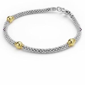 LAGOS Silver and Gold Beaded Bracelet